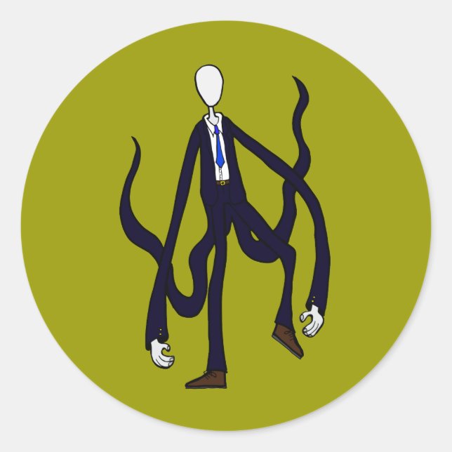 Slender Man - Book of Monsters Halloween Classic Round Sticker (Front)
