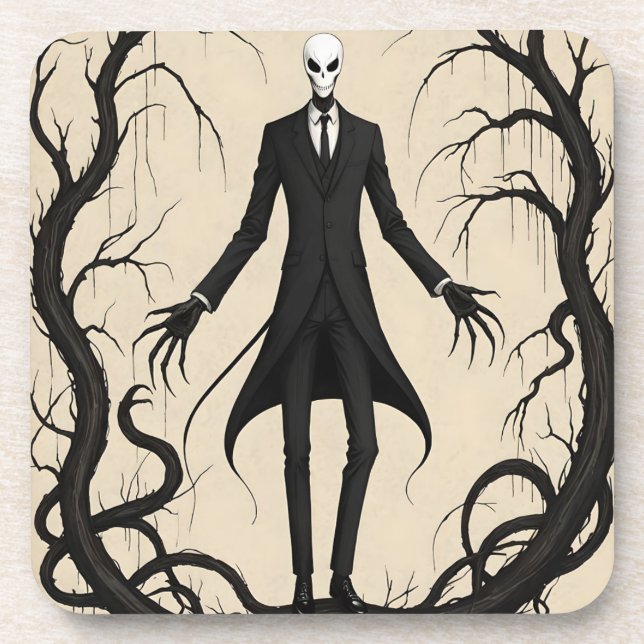 SLENDER MAN SEPIA LEGEND MYTH COASTER (Front)