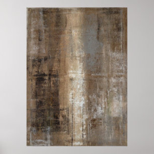 'Slender' Neutral Abstract Art Poster Print