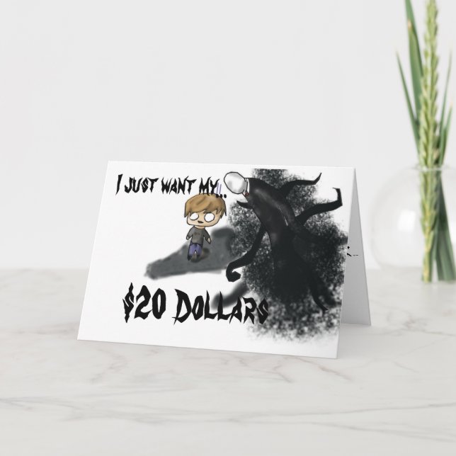 Slenderman Pewdiepie Card (Front)