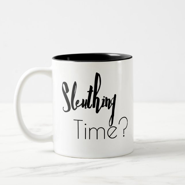 Sleuthing Time Two-Tone Coffee Mug (Left)