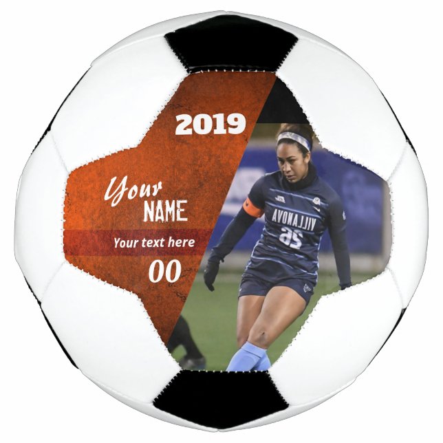 Slice Custom Soccer Ball Orange (Front)