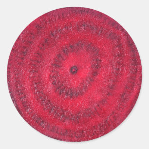 Slice of beetroot classic round sticker
