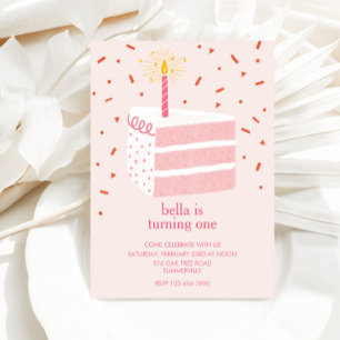Slice of Birthday Cake Invitation
