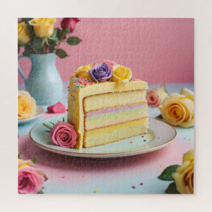 Slice of Birthday Cake Jigsaw Puzzle