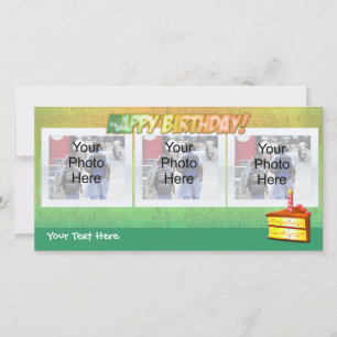 Slice of Cake Happy Birthdy Photo Cards