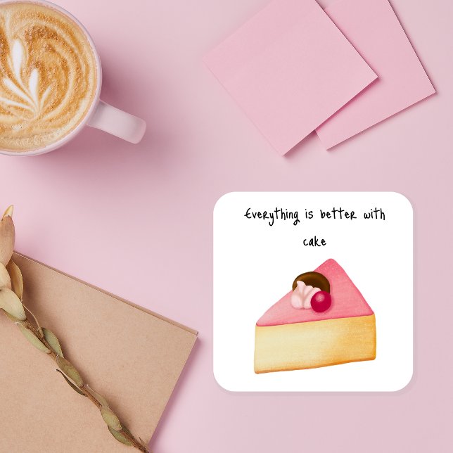 Slice of Cake  Square Sticker (Creator Uploaded)