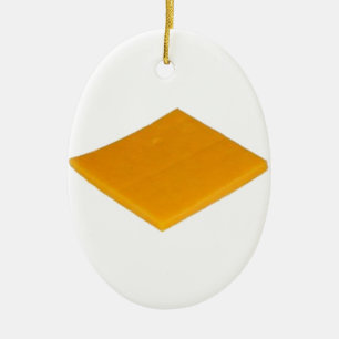 Slice of Cheese Ceramic Tree Decoration