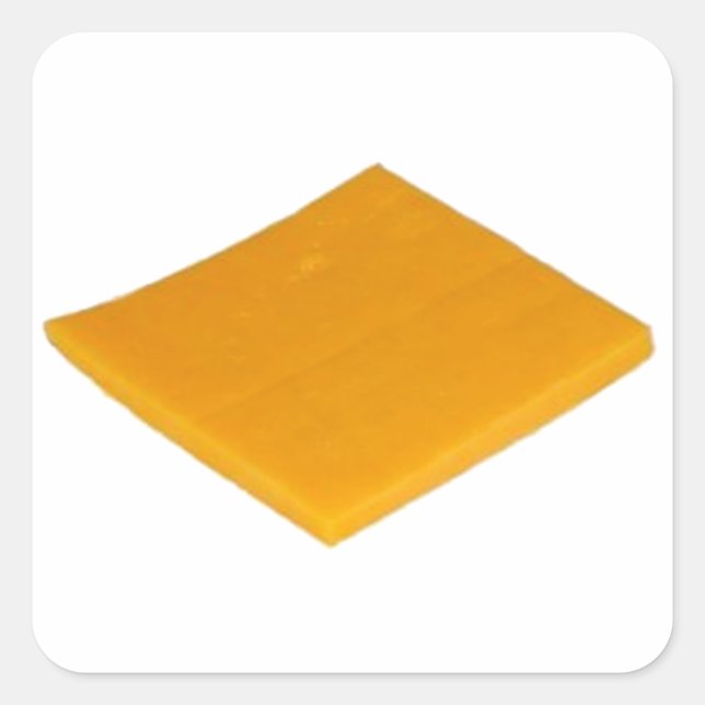 Slice of Cheese Square Sticker (Front)