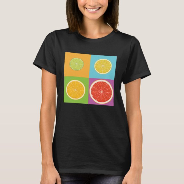 Slice of Citrus Of Lemon Lime Orange Grapefruit T-Shirt (Front)