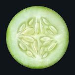 Slice of cucumber magnet<br><div class="desc">Customisable magnets,  you can change shape and size,  and add any text you like. More fruits and veggies on magnets and other products at http://www.zazzle.com/6hands. :)</div>