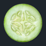 Slice of cucumber magnet<br><div class="desc">Customisable magnets,  you can change shape and size,  and add any text you like. More fruits and veggies on magnets and other products at http://www.zazzle.com/6hands. :)</div>