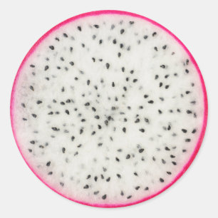 Slice of dragon fruit classic round sticker