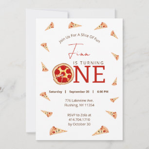 Slice Of Fun 1st Birthday Invitation