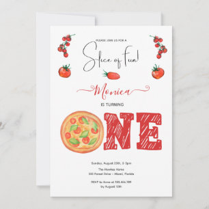 Slice of fun, first birthday invitation