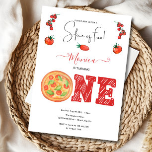 Slice of fun, first birthday invitation