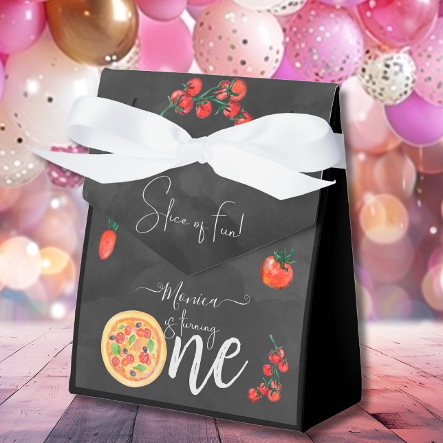 Slice of fun, first pizza birthday favour box (Creator Uploaded)