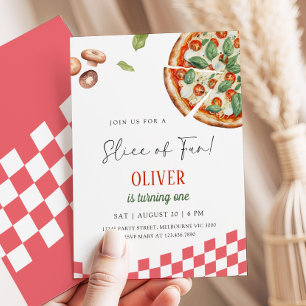 Slice Of Fun Pizza Birthday Party Invitation