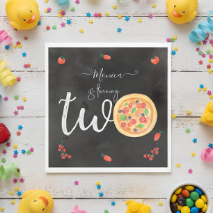 Slice of fun, second birthday napkin