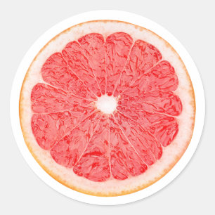 Slice of grapefruit classic round sticker
