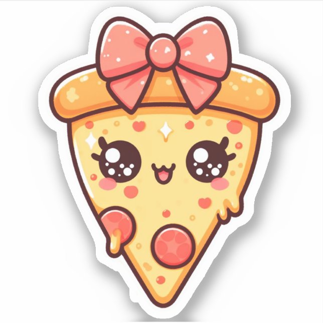 Slice of Happiness Cute Kawaii Pizza (Front)