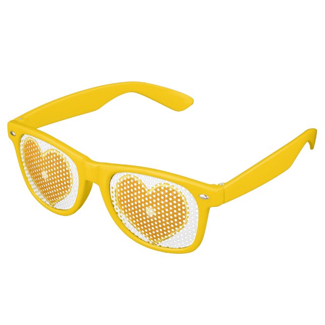 Slice of Heart Shaped Orange - Fun Party Shades (Angled)