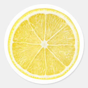 Slice of lemon classic round sticker