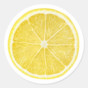Slice of lemon classic round sticker