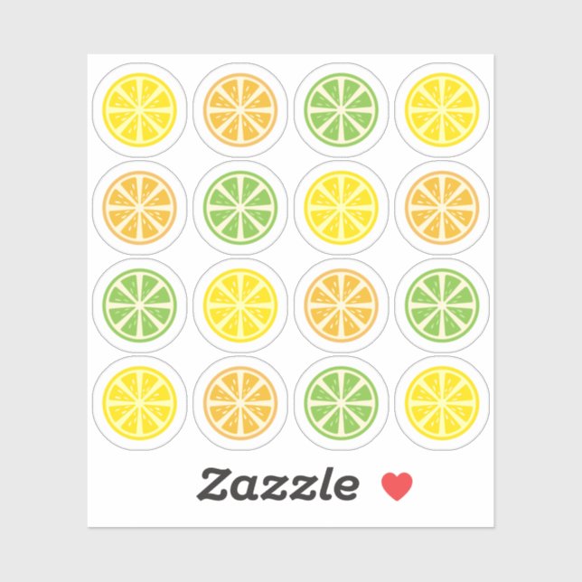 Slice of Lemon Orange Lime Fruit Citrus Decorative (Sheet)