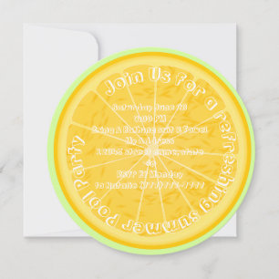slice of lemon summer Pool Party Invitation