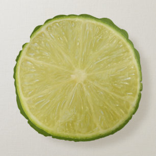 Slice of Lime 1010 Round Cushion