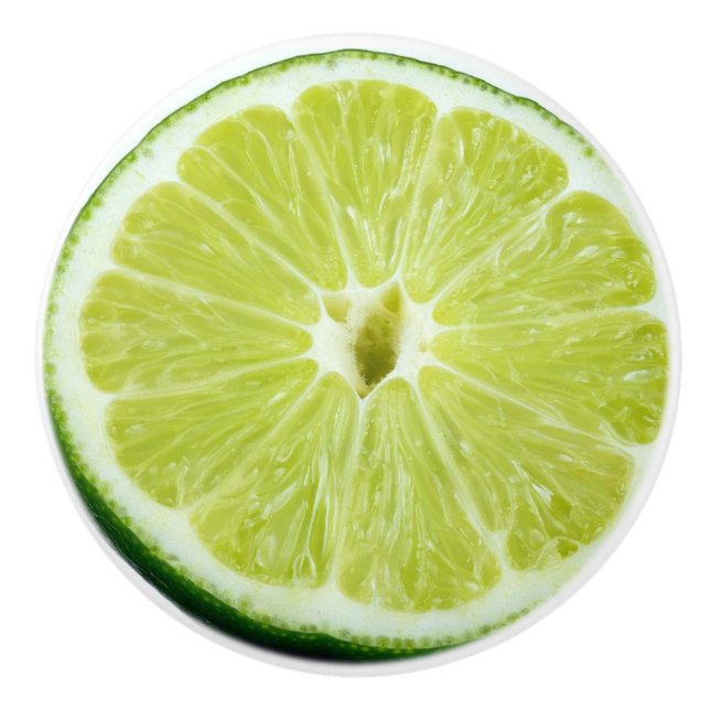Slice of Lime Kitchen Cabinet Knob (Front)