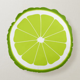 Slice Of Lime Round Cushion