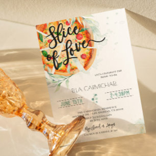 Slice of Love Pizza Bridal Shower Invitation