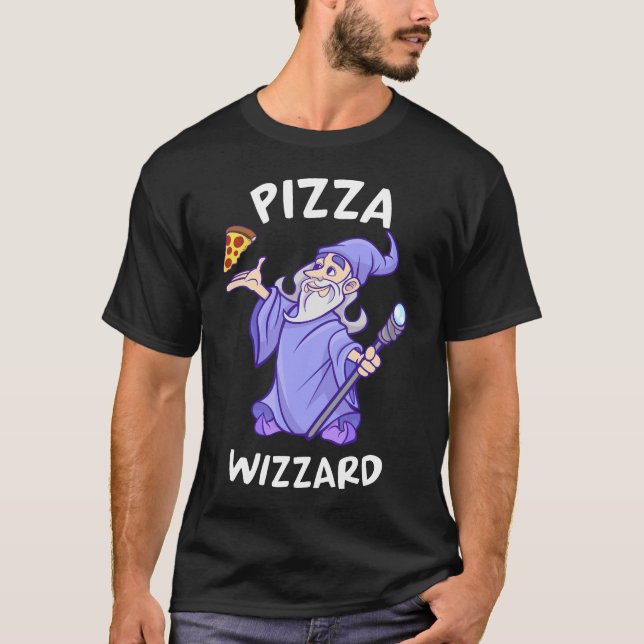 Slice of Magic Pizza Wizzard T-Shirt (Front)