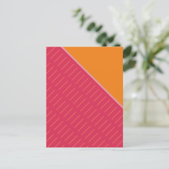 Slice of Orange 2 Abstract Design Postcard (Standing Front)