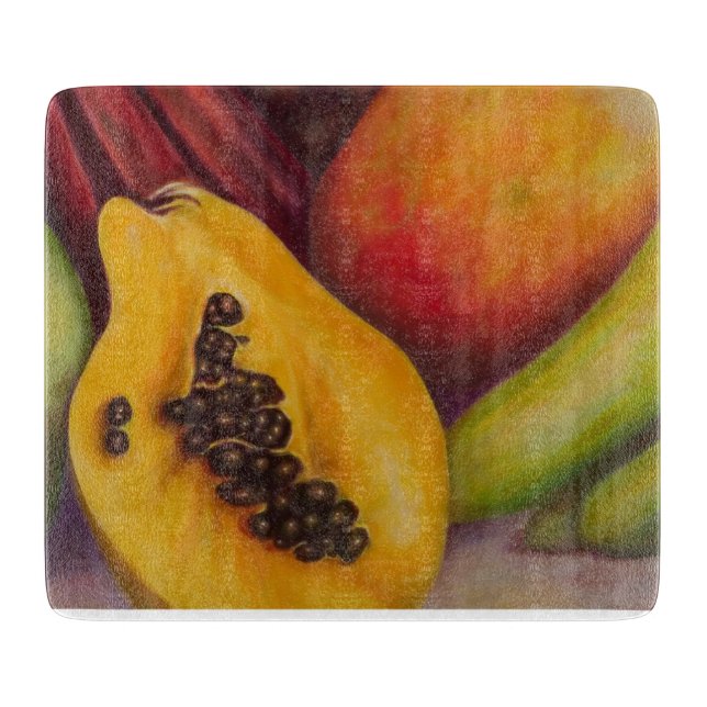 Slice of Paradise – Tropical Fruit Cutting Board (Front)