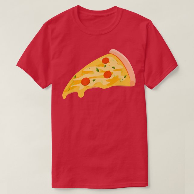 Slice Of Pepperoni Pizza Junk Food  T-Shirt (Design Front)