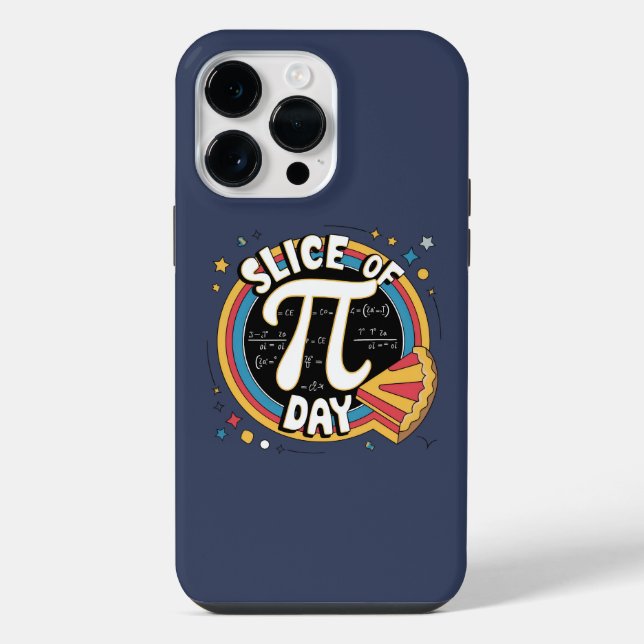 Slice of Pi Day  – Fun Math Design for Pi D iPhone Case (Back)