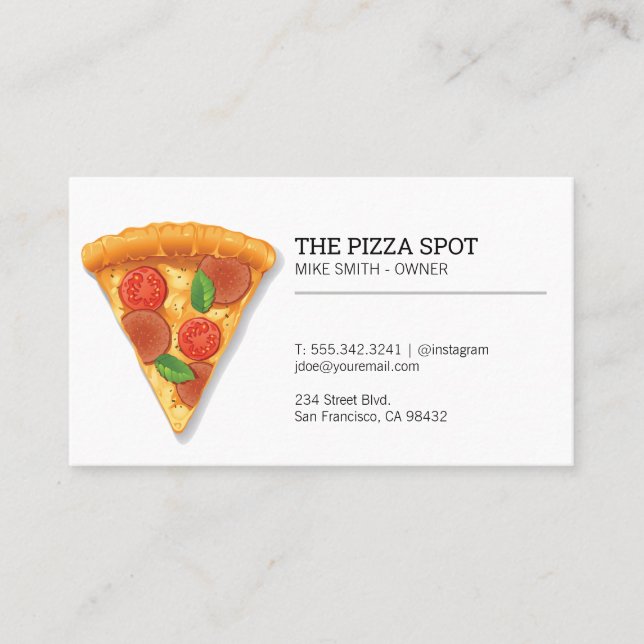 Slice of Pizza Business Card (Front)