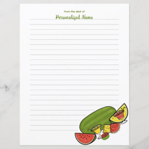 Slice of Sunshine Red & Yellow Lined Paper Sheet