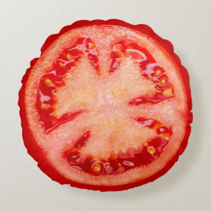 Slice Of Tomato Round Cushion