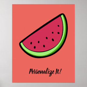 Slice of watermelon poster