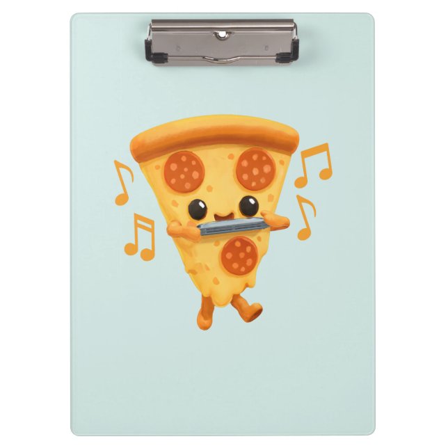 Slice Playing a Harmonica Cute Clipboard (Front)