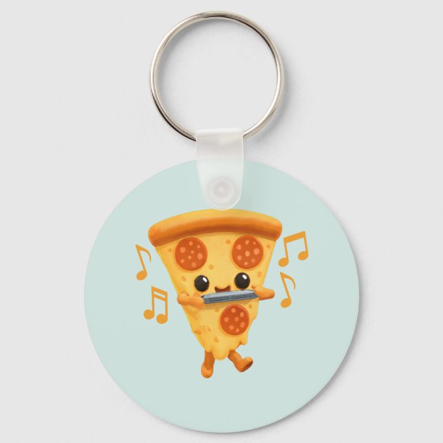 Slice Playing a Harmonica Cute Key Ring (Front)