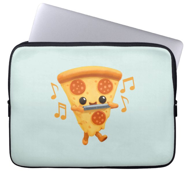 Slice Playing a Harmonica Cute Laptop Sleeve (Front)