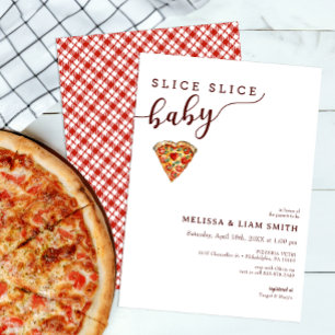 Slice Slice Baby Couples Pizza Baby Shower  Invitation