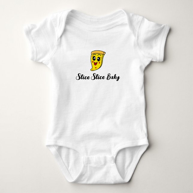 Slice Slice Baby - Cute Pizza Kawaii Bodysuit (Front)