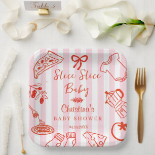 Slice Slice Baby Italian Baby Shower Paper Plate