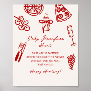 Slice Slice Baby Pacifier Hunt Game Printable Poster